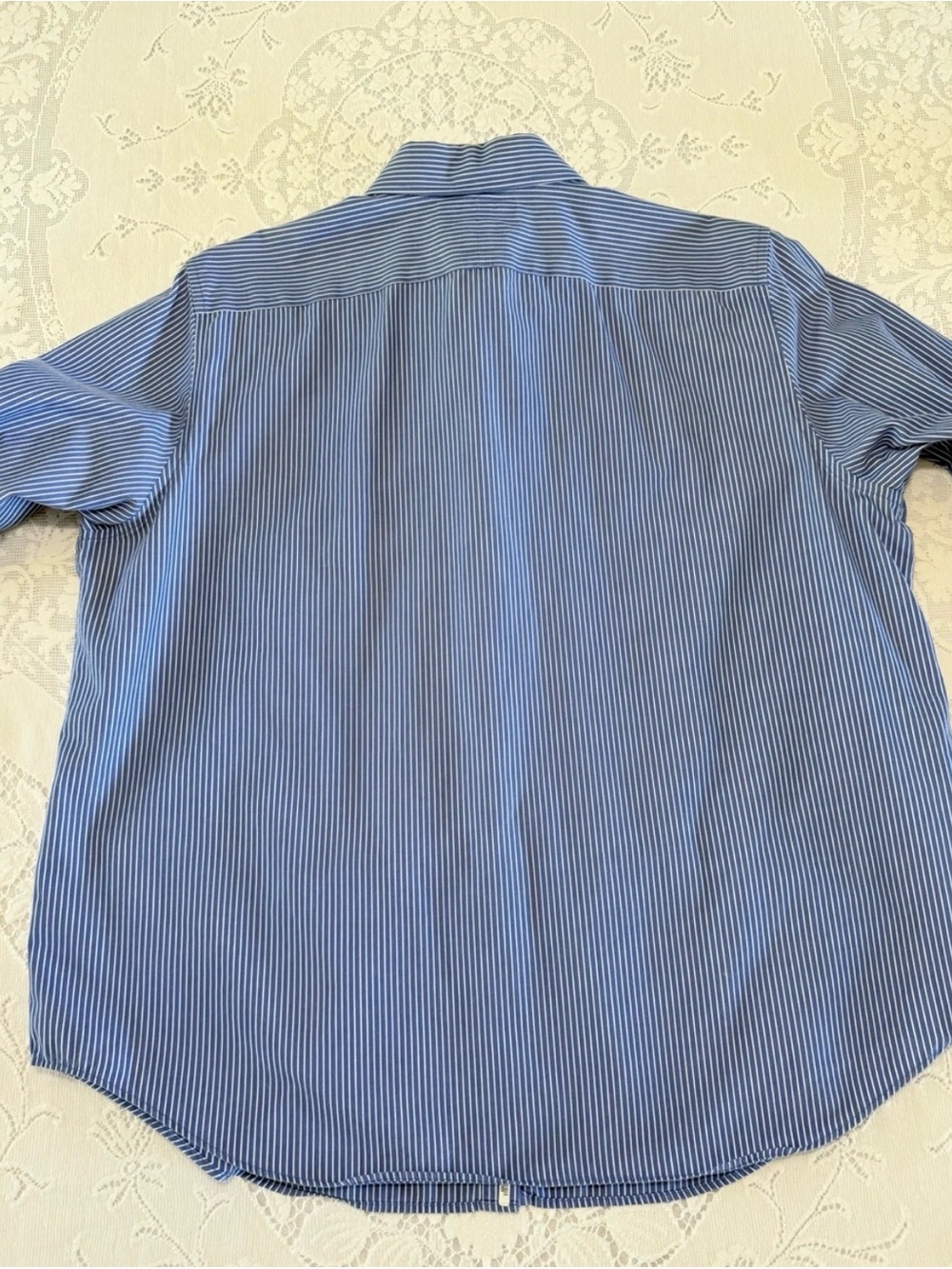 Lauren Ralph Lauren Blue Stripe Non-Iron Dress Shirt Women’s size XL - Picture 6 of 10
